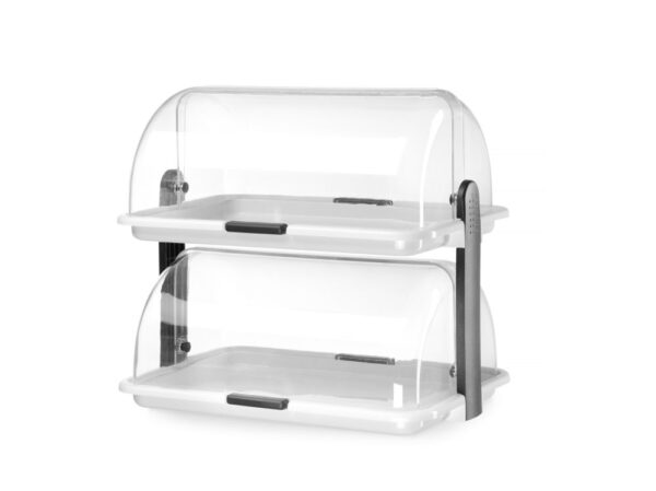 Vitrine à couvercle coulissant plastique double – Image 2