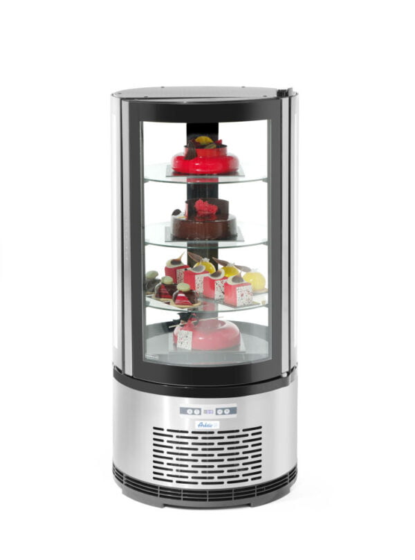 Vitrine de présentation pâtisserie ronde 100 l