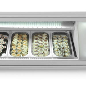 Vitrine de sushi réfrigérée 63 l 5x GN 1/3