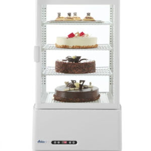 Vitrine de table blanc 68 l anti-buée hauteur 891 mm