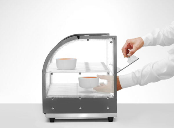 Vitrine de table chauffante 2 niveaux GN 1/1 230V 400W – Image 3