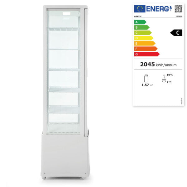 Vitrine réfrigerée blanc 270 l anti-buée hauteur 1913mm – Image 4