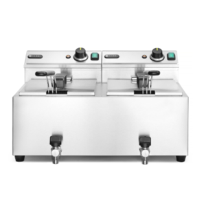 Friteuse MasterCook 2x8 ltr avec robinet 2x3500W